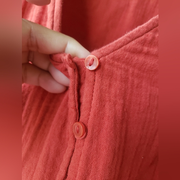 3 For $30 Old Navy 100% Cotton Red V-Neck Dress Xl - Picture 6 of 7